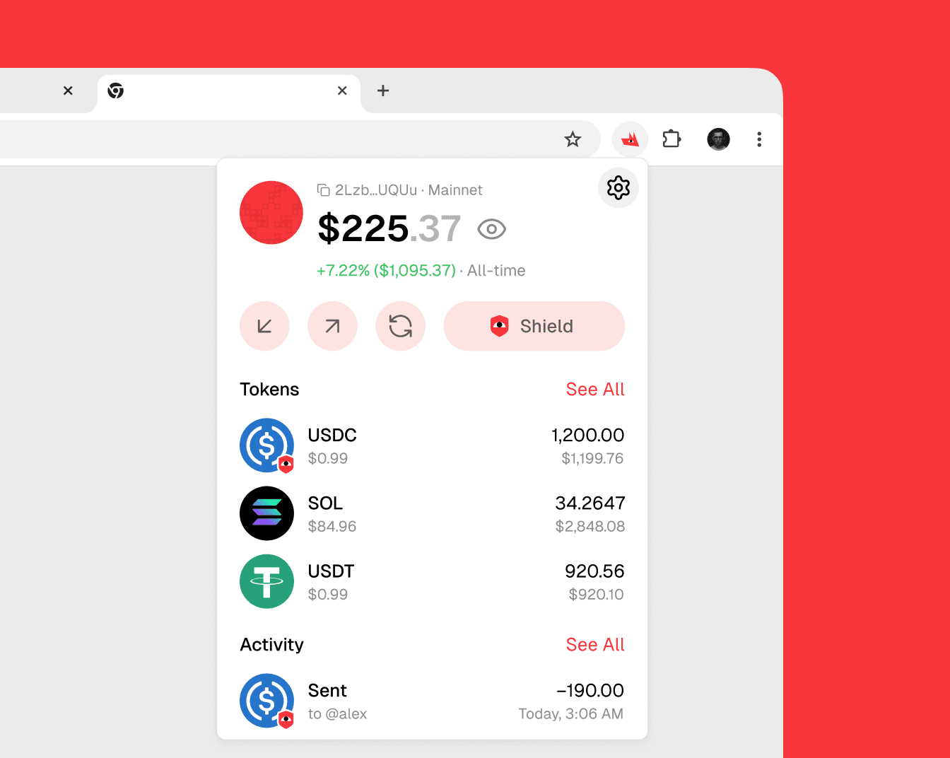 Loyal browser extension wallet preview